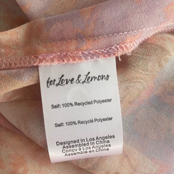 For love and lemons light multicolored dress with rods on the top part size XS - Picture 7 of 16